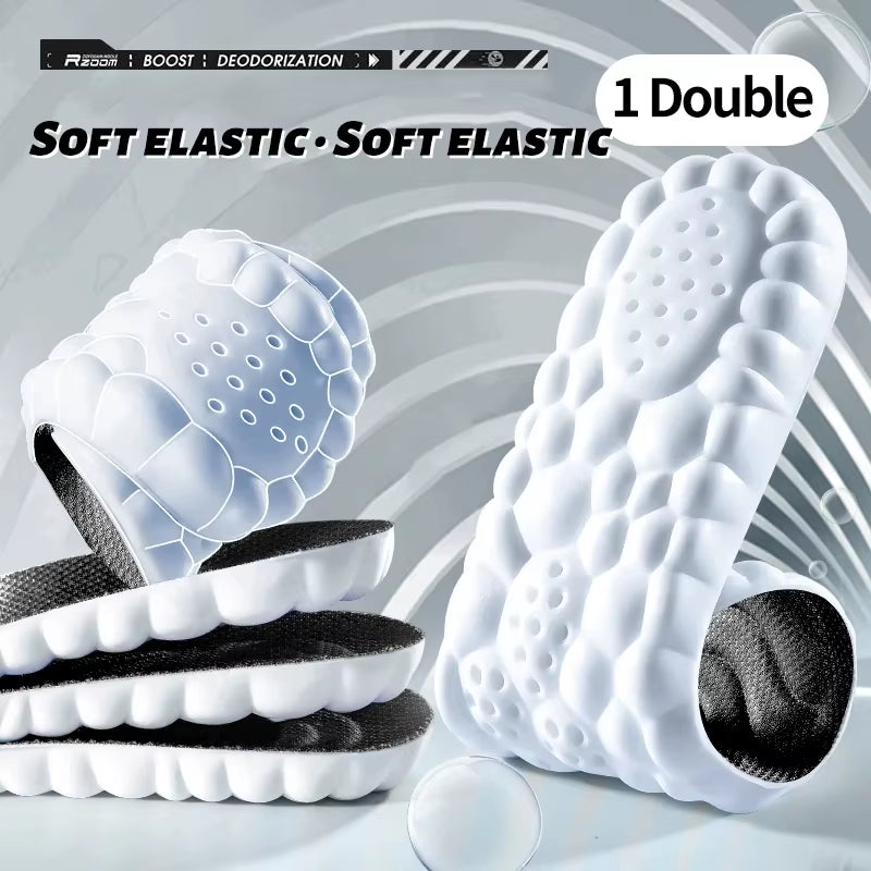Walksy - 4D Cloud Technology Sports Insoles with PU Sole for Enhanced Comfort and Shock Absorption in Athletic Footwear