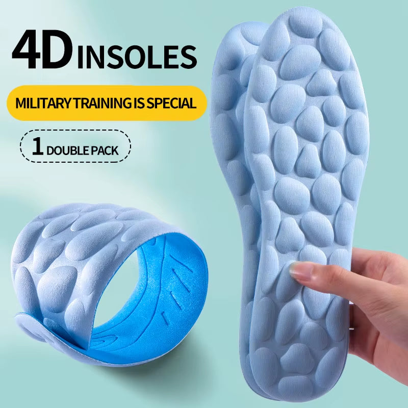 Walksy - 4D Cloud Technology Sports Insoles with PU Sole for Enhanced Comfort and Shock Absorption in Athletic Footwear
