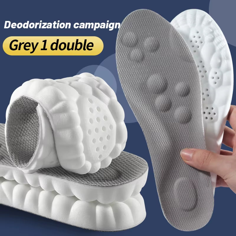 Walksy - 4D Cloud Technology Sports Insoles with PU Sole for Enhanced Comfort and Shock Absorption in Athletic Footwear