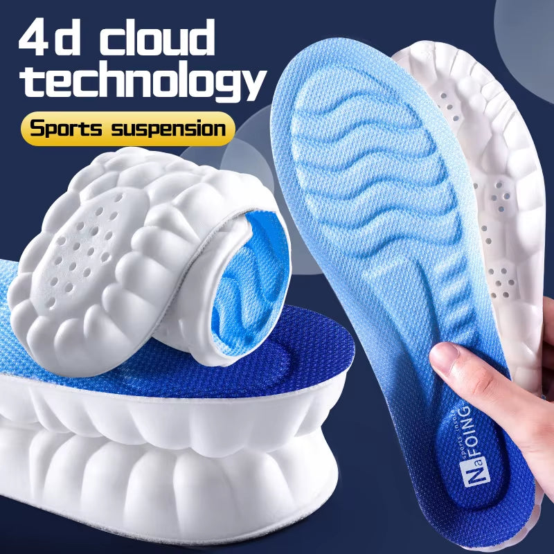 Walksy - 4D Cloud Technology Sports Insoles with PU Sole for Enhanced Comfort and Shock Absorption in Athletic Footwear