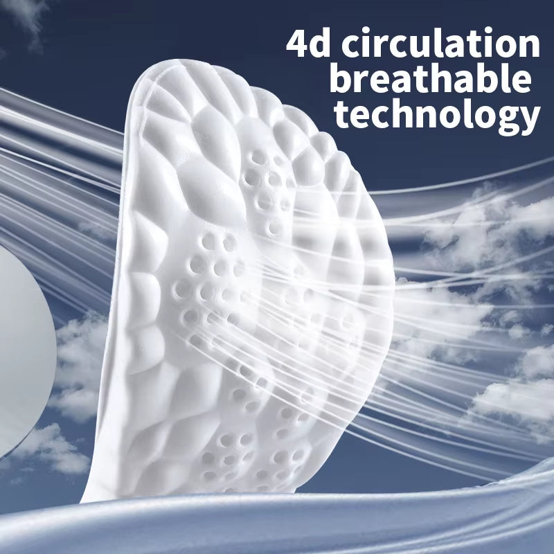Walksy - 4D Cloud Technology Sports Insoles with PU Sole for Enhanced Comfort and Shock Absorption in Athletic Footwear