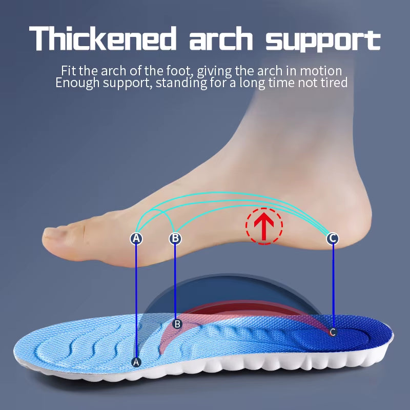 Walksy - 4D Cloud Technology Sports Insoles with PU Sole for Enhanced Comfort and Shock Absorption in Athletic Footwear