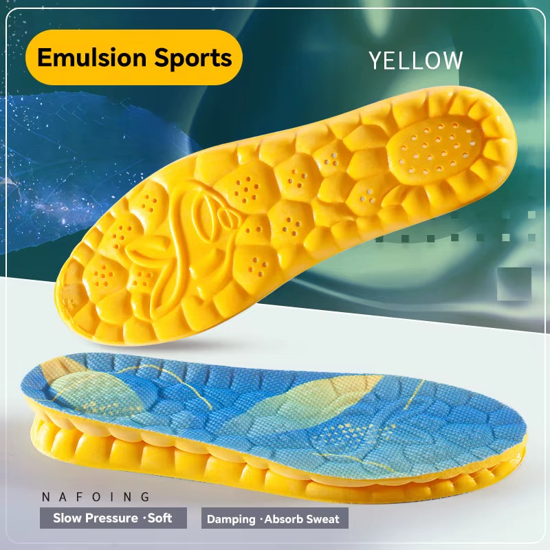 Walksy - 4D Cloud Technology Sports Insoles with PU Sole for Enhanced Comfort and Shock Absorption in Athletic Footwear